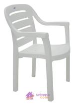 Cadeira Tramontina Miami Branco com Braços Encosto Horizontal em Polipropileno