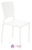 Cadeira Tramontina Safira Branca sem Braços em Polipropileno e Fibra de Vidro