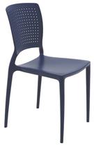 Cadeira tramontina safira em polipropileno e fibra de vidro azul yale