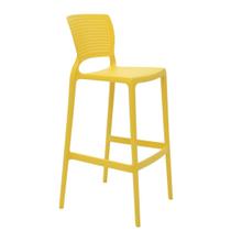 Cadeira Tramontina Safira Summa Alta Bar em Polipropileno e Fibra de Vidro Amarelo