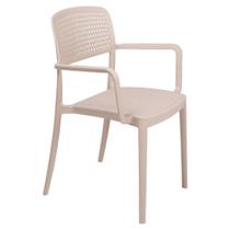 Cadeira Tramontina Serena Com Braços Areia Empilhável Em Polipropileno Com Proteção Antimicrobiana Cadeira Tramontina Serena Com Braços Areia Empilhável Em Polipropileno Com Proteção Antimicrobiana
