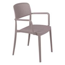 Cadeira Tramontina Serena em Polipropileno Camurça com Braços