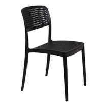 Cadeira Tramontina Serena Preto Empilhável Em Polipropileno Com Proteção Antimicrobiana
