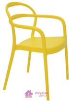 Cadeira Tramontina Sissi Amarela com Braços em Polipropileno e Fibra de Vidro