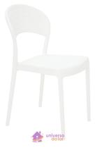 Cadeira Tramontina Sissi Branca sem Braços com Encosto Fechado em Polipropileno e Fibra de Vidro