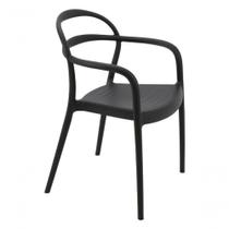 Cadeira Tramontina Sissi Eco Com Braços Preto Cadeira Tramontina Sissi Eco Com Braços Preto