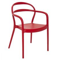Cadeira Tramontina Sissi Encosto Vazado Fibra Vidro Vermelho Cadeira Tramontina Sissi Encosto Vazado Fibra Vidro Vermelho