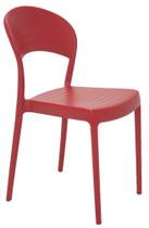 Cadeira Tramontina Sissi Vermelha sem Braços com Encosto Fechado em Polipropileno e Fibra de Vidro