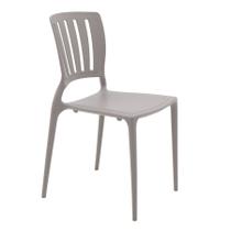 Cadeira Tramontina Sofia Concreto sem Braço Encosto Vazado Vertical em Polipropileno Cadeira Tramontina Sofia Concreto sem Braço Encosto Vazado Vertical em Polipropileno