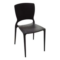 Cadeira Tramontina Sofia Encosto Fechado Em Polipropileno Preto Cadeira Tramontina Sofia Encosto Fechado Em Polipropileno Preto