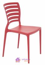Cadeira Tramontina Sofia Vermelha sem Braços Encosto Vazado Horizontal em Polipropileno
