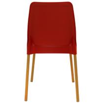 Cadeira Tramontina Vanda Summa em Polipropileno Vermelho com Pernas de Alumínio Linheiro