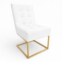 Cadeira Trida Poltrona Estofada com Base de Ferro Design Elegante para Jantar Cadeira Trida Poltrona Estofada com Base de Ferro Design Elegante para Jantar