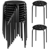 Cadeira Tuanse, empilhável, plástico, estrutura metálica, 45 cm, conjunto x10 Cadeira Tuanse, empilhável, plástico, estrutura metálica, 45 cm, conjunto x10