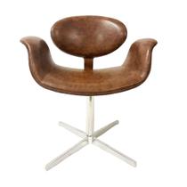 Cadeira Tulipa cor Whisky giratória base alumínio