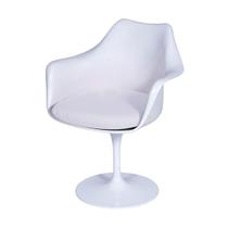 Cadeira Tulipa Saarinen Com Braço Branca