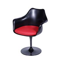 Cadeira Tulipa Saarinen Com Braço Preta - Eero Saarinen