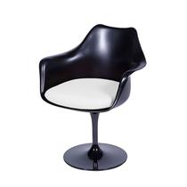 Cadeira Tulipa Saarinen Com Braço Preta - Eero Saarinen