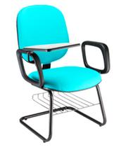 Cadeira Universitária com prancheta para Escolas Linha Uno Verde Cadeira Universitária com prancheta para Escolas Linha Uno Verde