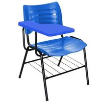 Cadeira Universitária com Prancheta Plástica cor Azul - MASTCMOL