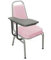 Cadeira Universitária Empilhável Linha Hotel Plus Rosa
