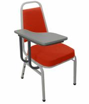 Cadeira Universitária Empilhável Linha Hotel Plus Vermelho
