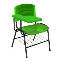 Cadeira Universitária Plástica com Prancheta PLÁSTICA - COR VERDE - POLLO MÓVEIS - 34024 Cadeira Universitária Plástica com Prancheta PLÁSTICA - COR VERDE - POLLO MÓVEIS - 34024