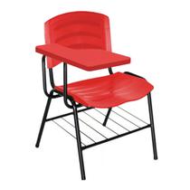 Cadeira Universitária Plástica com Prancheta PLÁSTICA - COR VERMELHO - POLLO MÓVEIS - 34022 Cadeira Universitária Plástica com Prancheta PLÁSTICA - COR VERMELHO - POLLO MÓVEIS - 34022