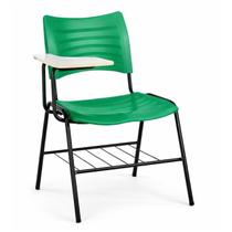 Cadeira Universitária Plástica Prancheta MDF - COR VERDE - MRPLAST - 34012