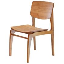 Cadeira Valentina Assento Laminado Cinamomo Natural com Estrutura Madeira Maciça - 66933 - Sun House