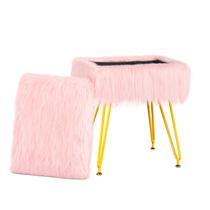 Cadeira Vanity Stool com armazenamento MOOWIND Soft Ottoman Pink