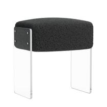 Cadeira Vanity Stool e apoio para pés Modern Boucle Bitaycan Cadeira Vanity Stool e apoio para pés Modern Boucle Bitaycan