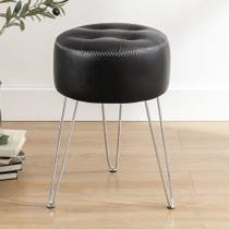 Cadeira Vanity Stool LUE BONA, material sintético, 48 cm de altura, pernas de metal