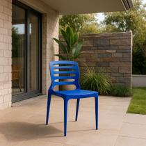 Cadeira Ville 12 Azul Bic - Design Moderno Conforto e Estilo para Ambientes Internos