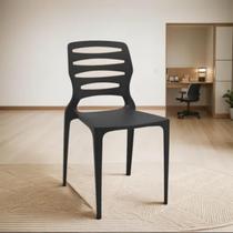 Cadeira Ville 12 Preta Design Moderno, Conforto e Estilo para Ambientes Internos