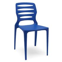 Cadeira Ville Polipropileno Azul Plaxmetal