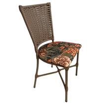 Cadeira Vivara Floral Laranja - Wj Design