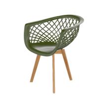 Cadeira Web Wood Verde Musgo