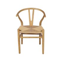 Cadeira Wishbone Madeira Clara Assento em Rattan - OR DESIGN