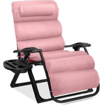 Cadeira Zero Gravity Best Choice Products Oversized Pink