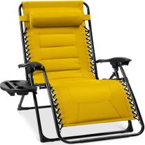 Cadeira Zero Gravity Best Choice Products Oversized Yellow