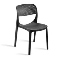Cadeira Zoe Preta em Polipropileno Moderna Mobília - Modena