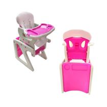 Cadeirão 2 Em 1 mesinha e alimentação vira mesinha desmontavel alta com porta copo infantil papinha restaurante comida almoço bandeja removivel