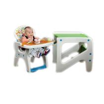 Cadeirão 2 Em 1 mesinha e alimentação vira mesinha desmontavel com porta copo infantil papinha restaurante comida almoço bandeja removivel Baby Verde - Star Baby