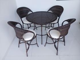 Cadeiras Área Externa Jardim Varanda Com Mesa em Fibra Sintética Cadeiras Área Externa Jardim Varanda Com Mesa em Fibra Sintética