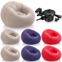 Cadeiras Bean Bag Realspring infláveis para adultos, 6 unidades com bomba