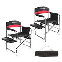Cadeiras Camping Directors KingCamp Suporta 180 kg vermelhas, pacote com 2 Cadeiras Camping Directors KingCamp Suporta 180 kg vermelhas, pacote com 2