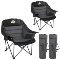 Cadeiras de Camping Colegence XL Dobráveis e Acolchoadas, Kit com 2, 204 kg Cadeiras de Camping Colegence XL Dobráveis e Acolchoadas, Kit com 2, 204 kg