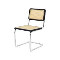 Cadeiras De Jantar Cozinha Cesca Sem Braço Cor Preta Madeira Base Cromada Cadeiras De Jantar Cozinha Cesca Sem Braço Cor Preta Madeira Base Cromada