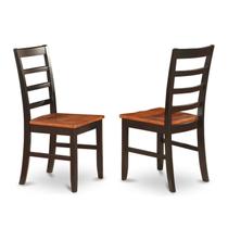 Cadeiras de jantar East West Furniture PFC-BLK-W Conjunto de 2 Black Cherry